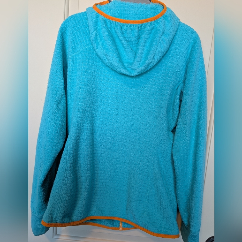 Reversible Patagonia Full Zip, Aqua With Mango Accents, Size M-L - Picture 3 of 13